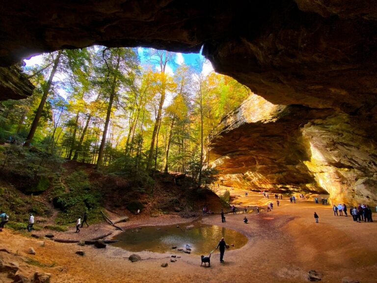 Plan a Wellness Retreat in a Luxury Hocking Hills Cabin: People exploring Hocking Hills